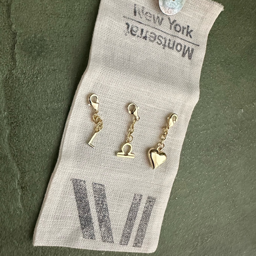 14k gold plated charms, brand new